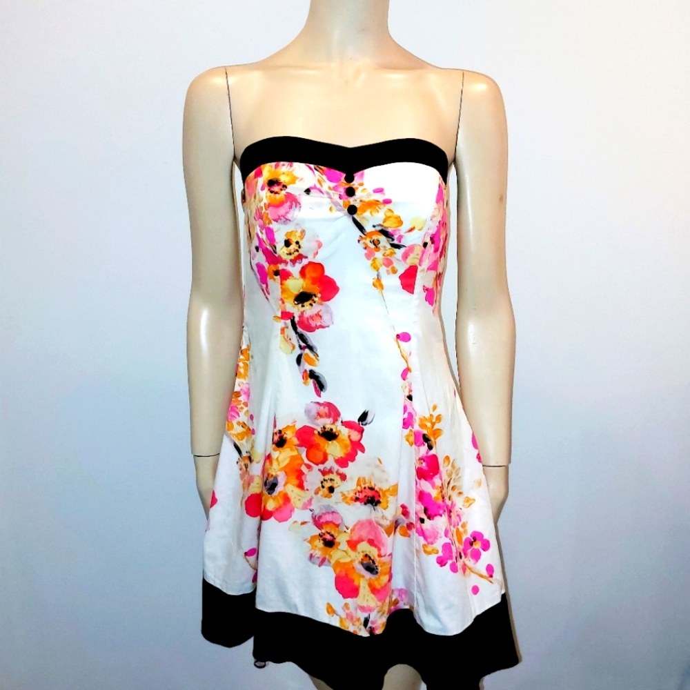 Speechless fit & flare strapless floral mini dress Size 3